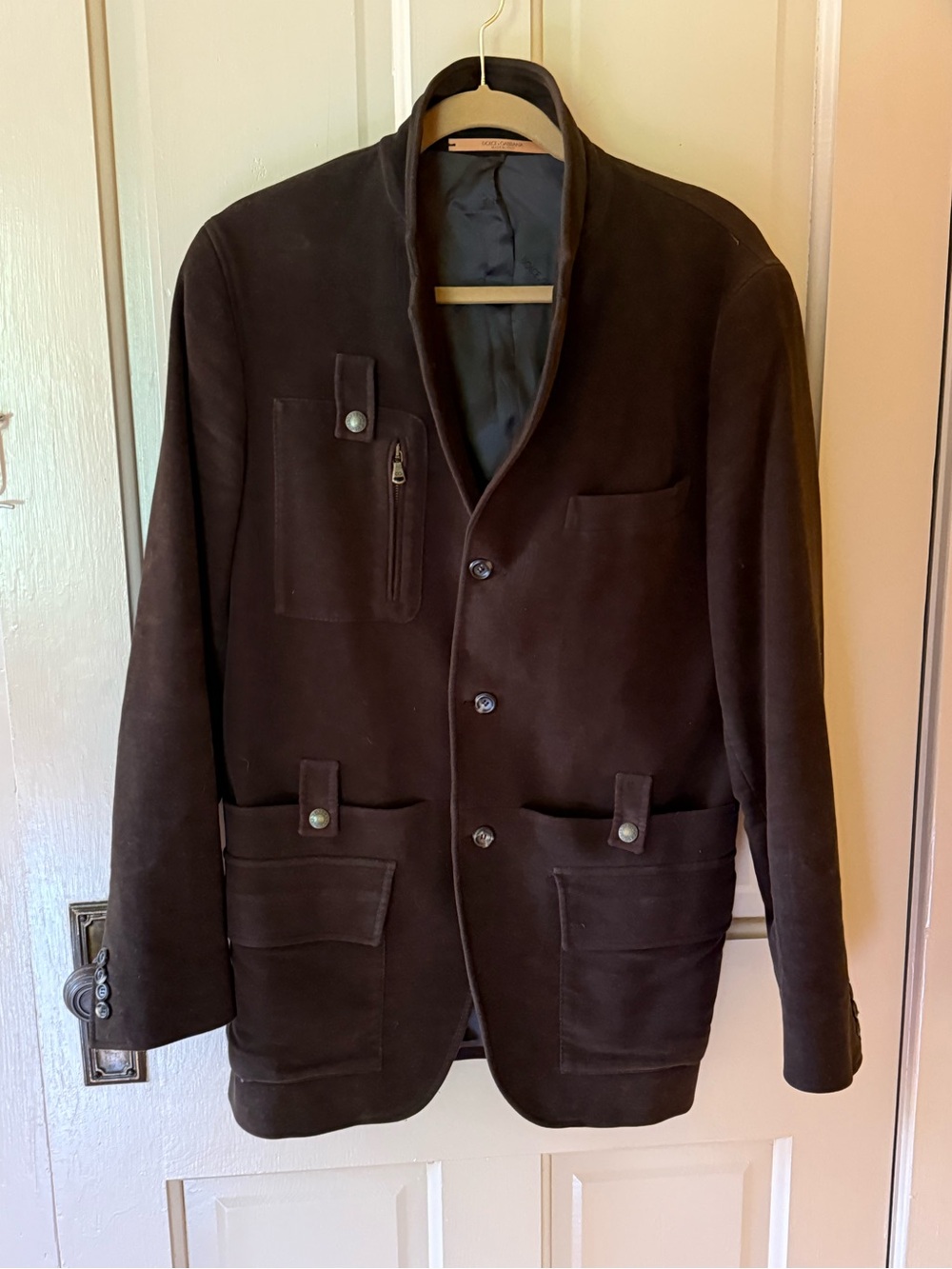 Dolce & Gabbana Dark Brown Suede Sport Coat Blazer